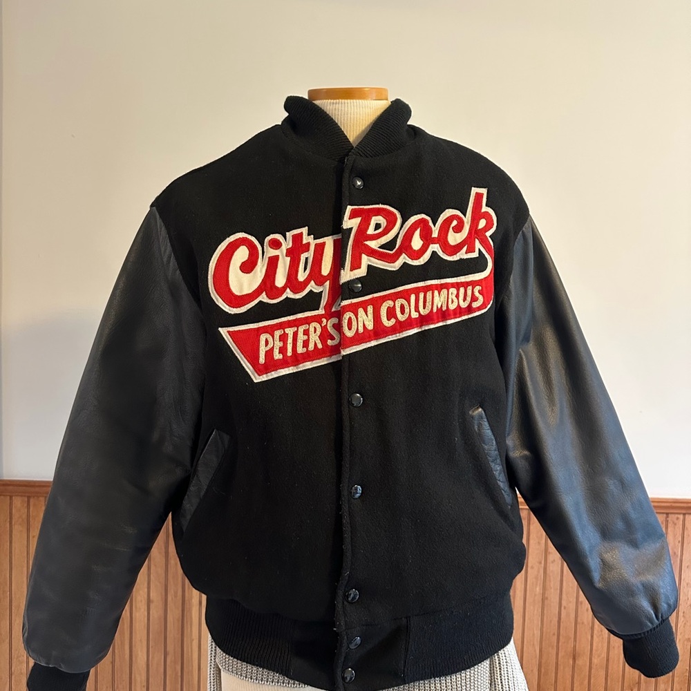 Black Varsity Jacket vintage nyc